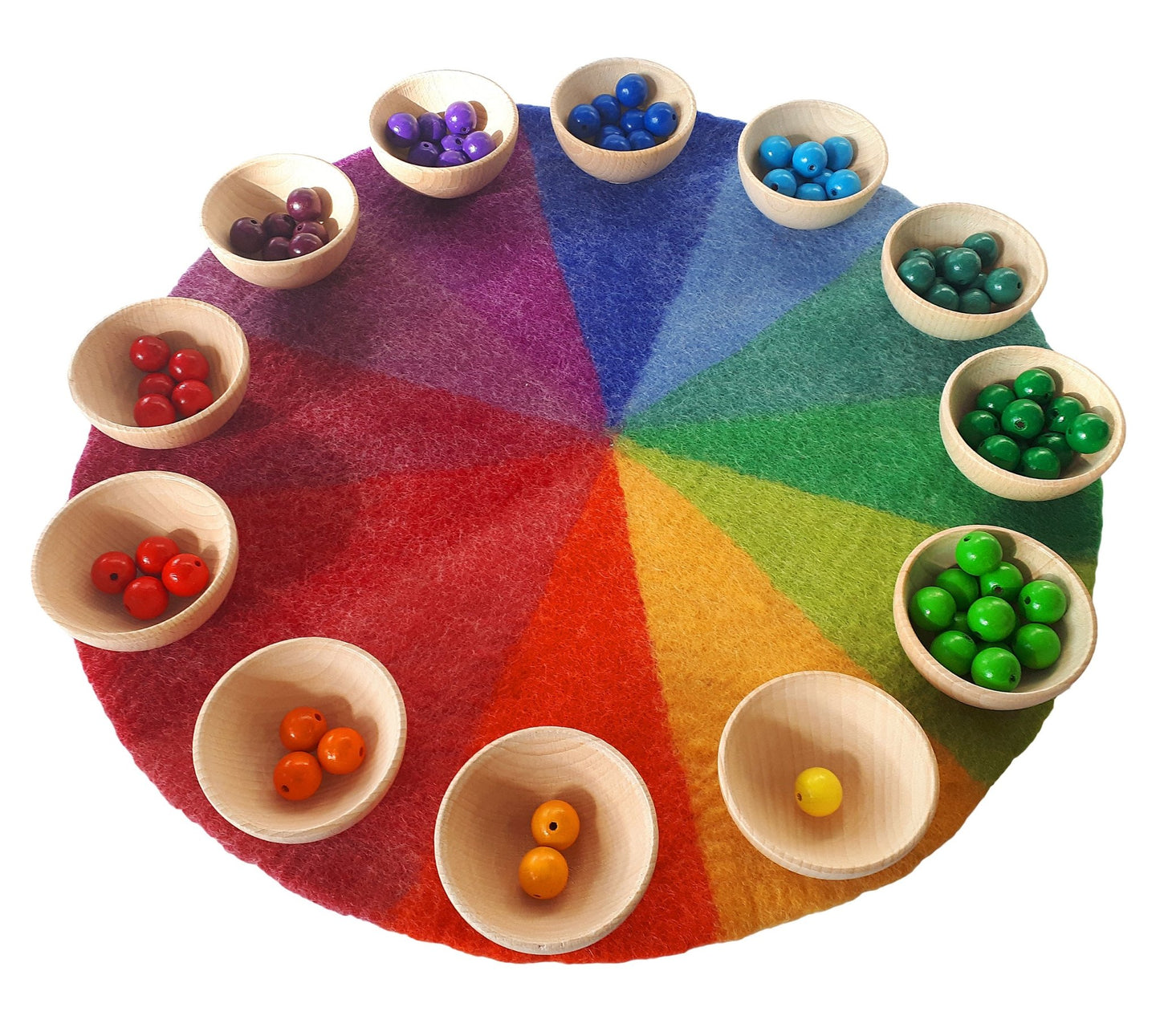 Bauspiel - Regenboog kleed van wolvilt 50 cm - Playlaan