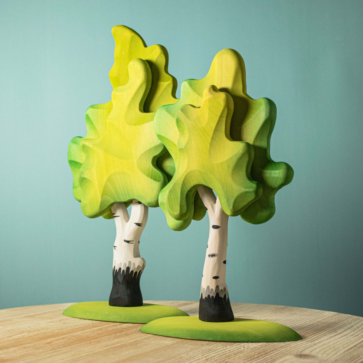 Bumbu Toys - 2 groene berkenbomen set - Playlaan