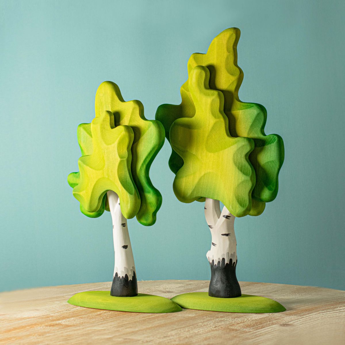 Bumbu Toys - 2 groene berkenbomen set - Playlaan