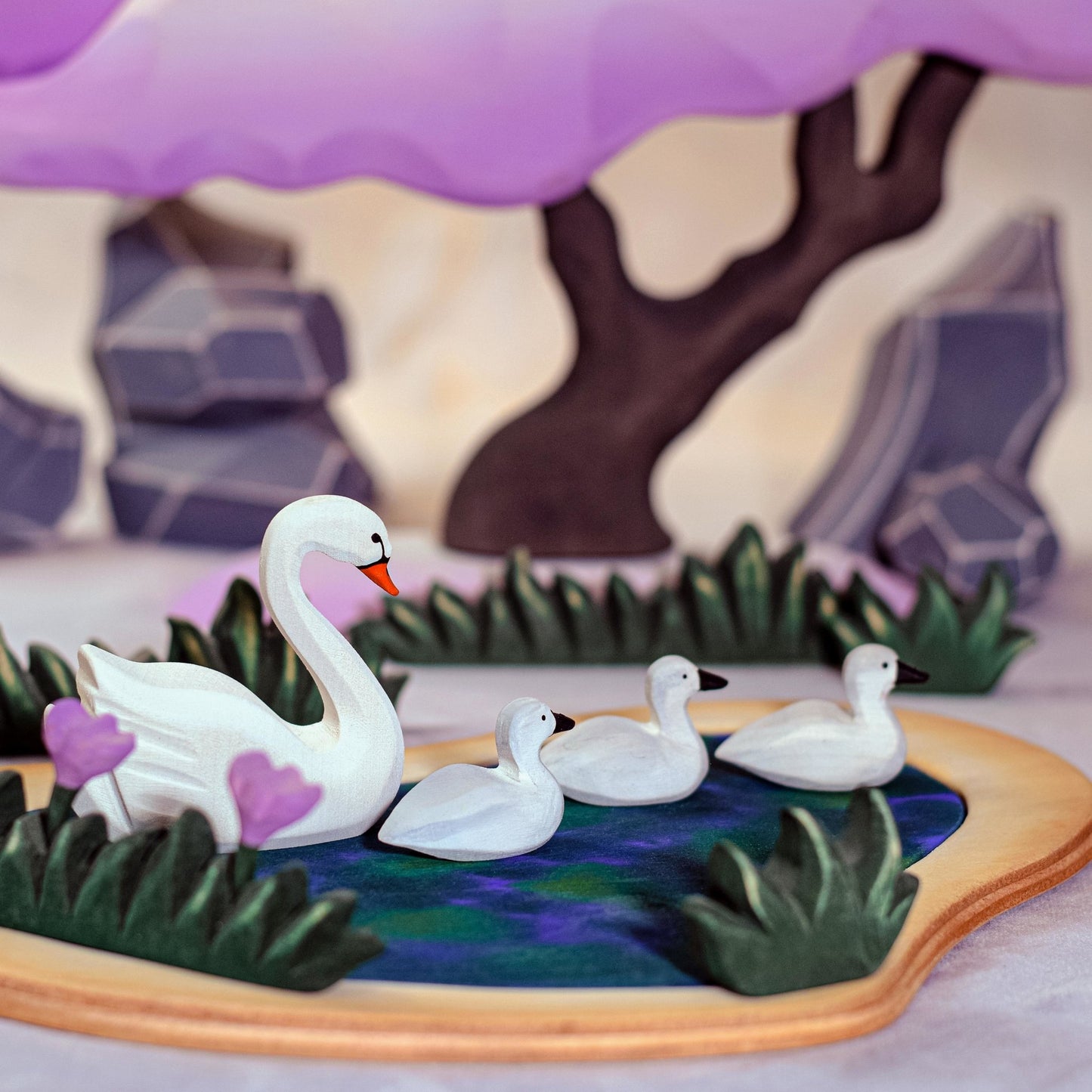 Bumbu Toys - Hart meer en zwanen SET - Playlaan