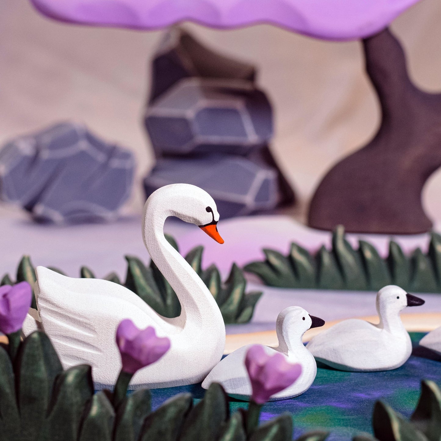 Bumbu Toys - Hart meer en zwanen SET - Playlaan