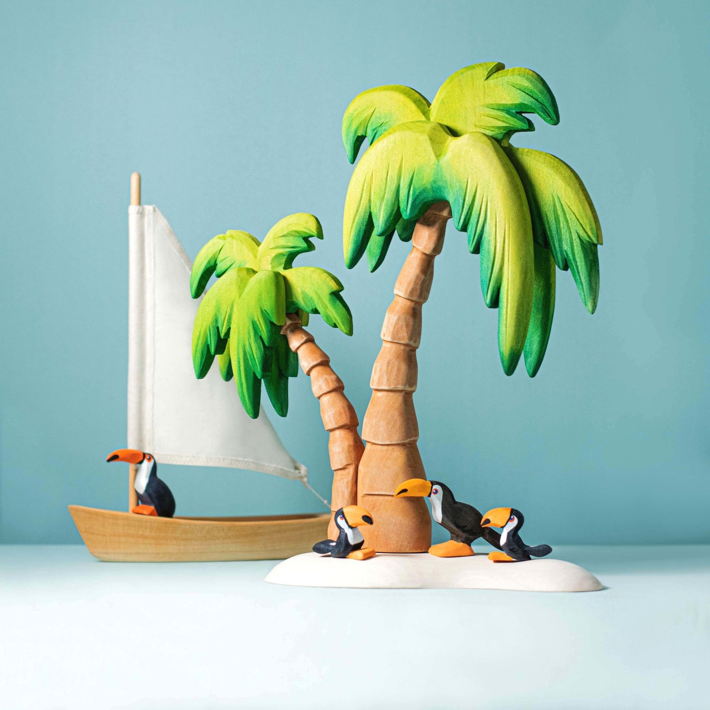 Bumbu Toys - Zeilboot wit - Playlaan