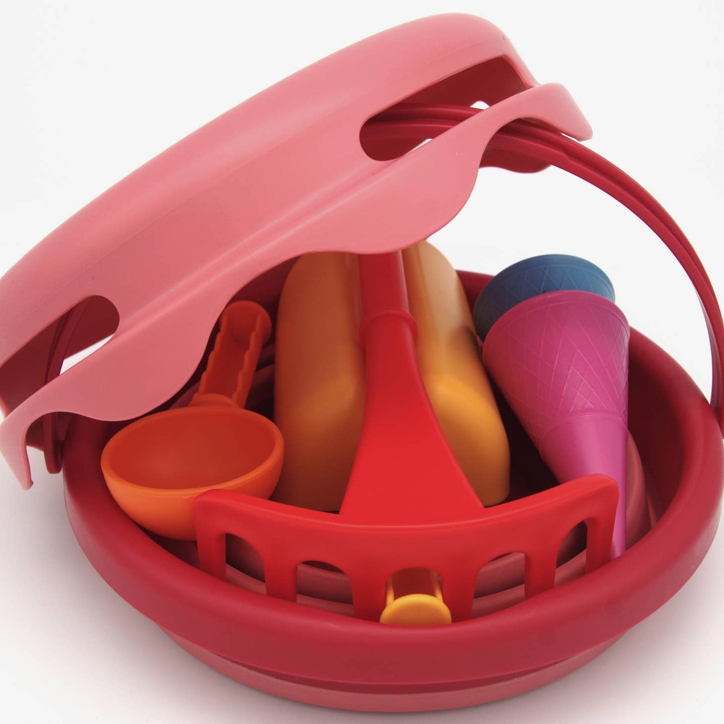 CompacToys - Opvouwbare strandset 7 delig - roze - Playlaan