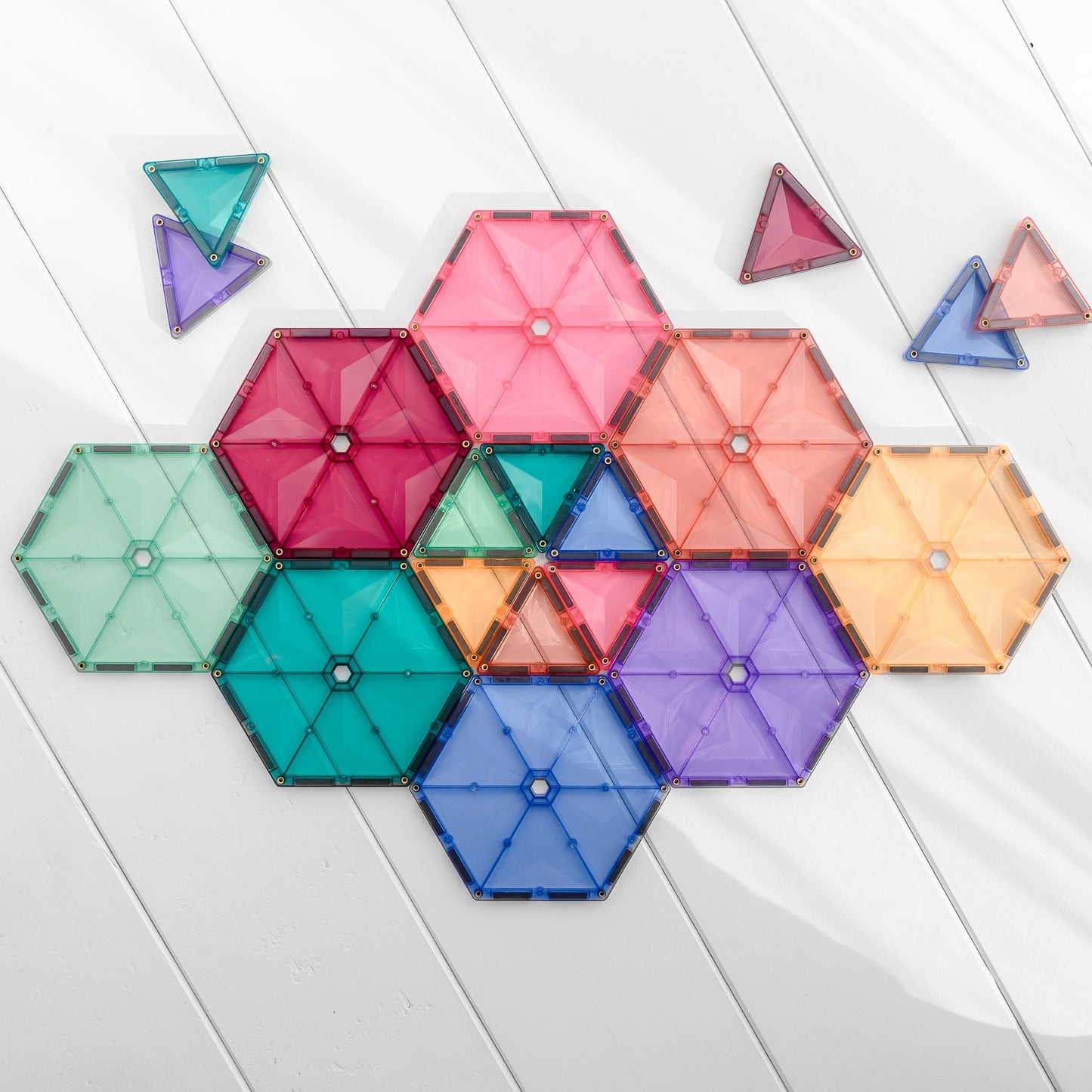 Connetix - Pastel Magnetische Tegels Geometry Pack set 40st - Playlaan