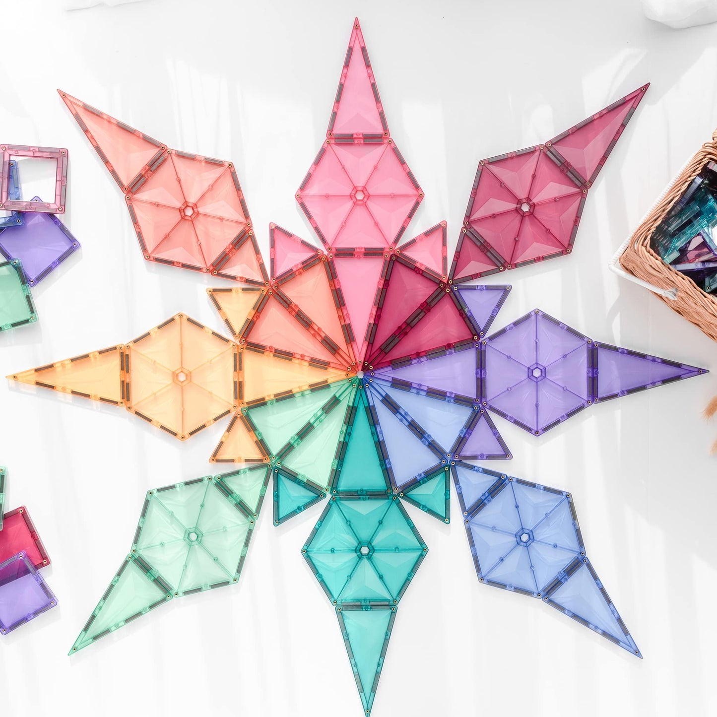 Connetix - Pastel Magnetische Tegels Geometry Pack set 40st - Playlaan