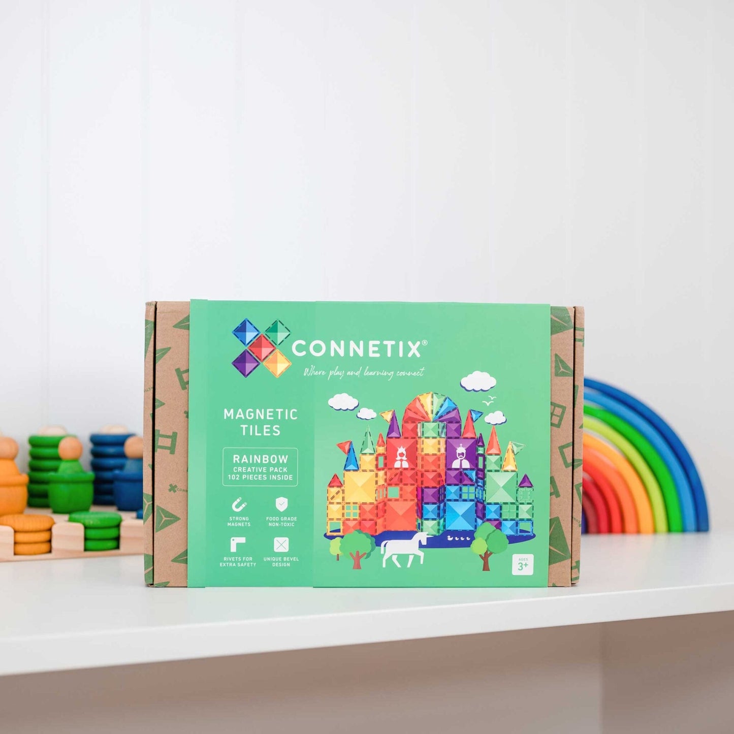 Connetix - Rainbow Creative Pack - Magnetische Tegels set 102st - Playlaan