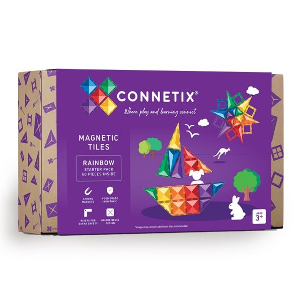 Connetix - Rainbow Starter Pack - Magnetische Tegels set 60st - Playlaan