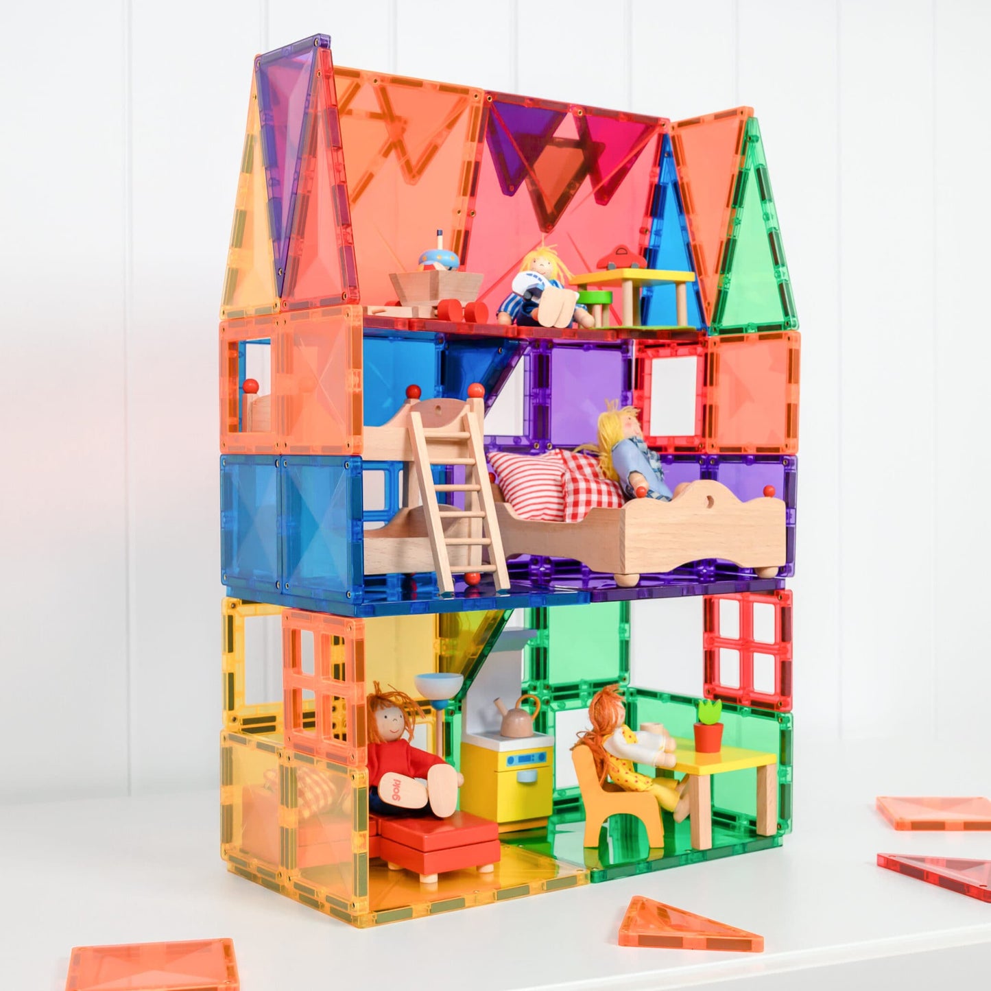 Connetix - Rainbow Starter Pack - Magnetische Tegels set 60st - Playlaan