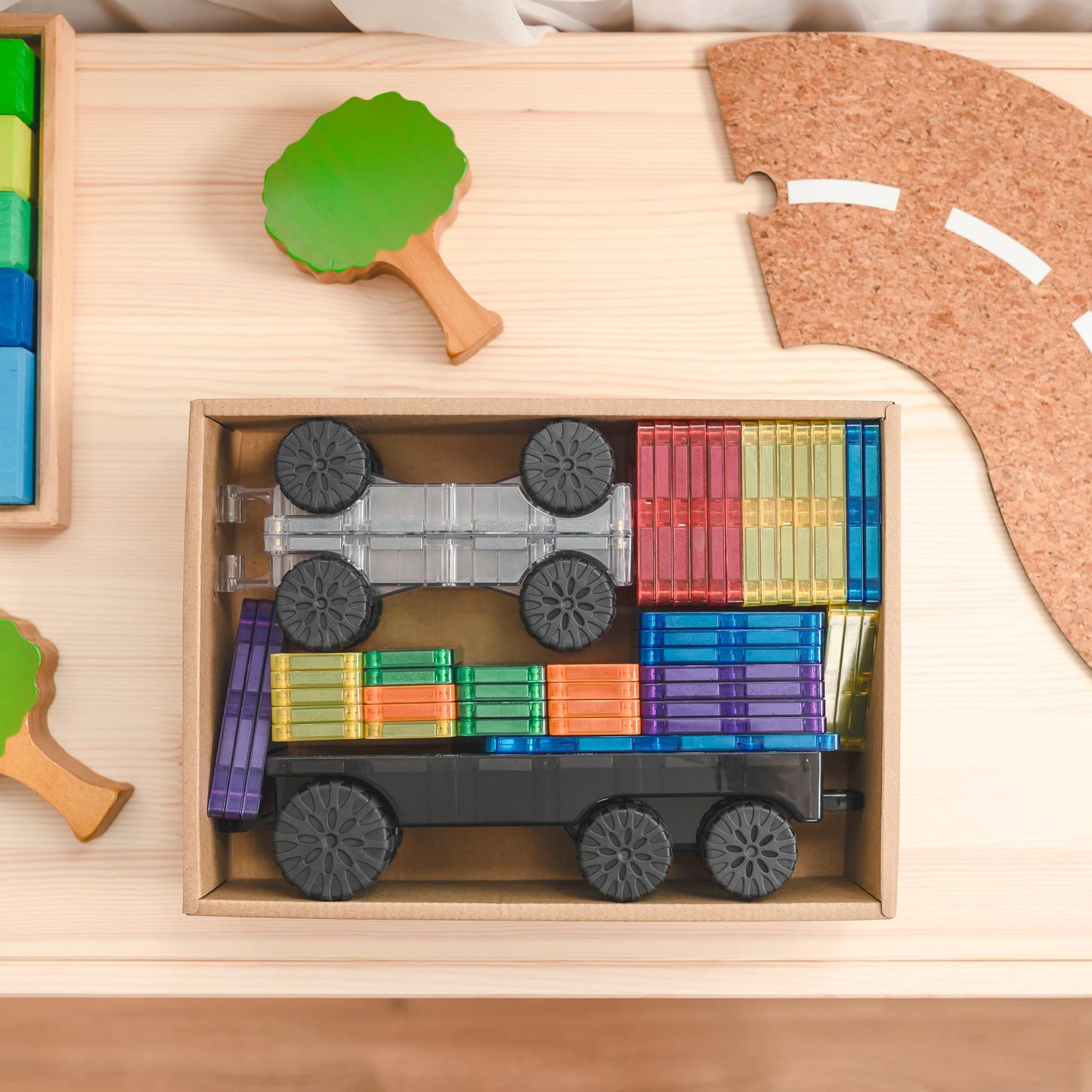 Connetix - Rainbow Transport Pack set van 50 stuks - Playlaan