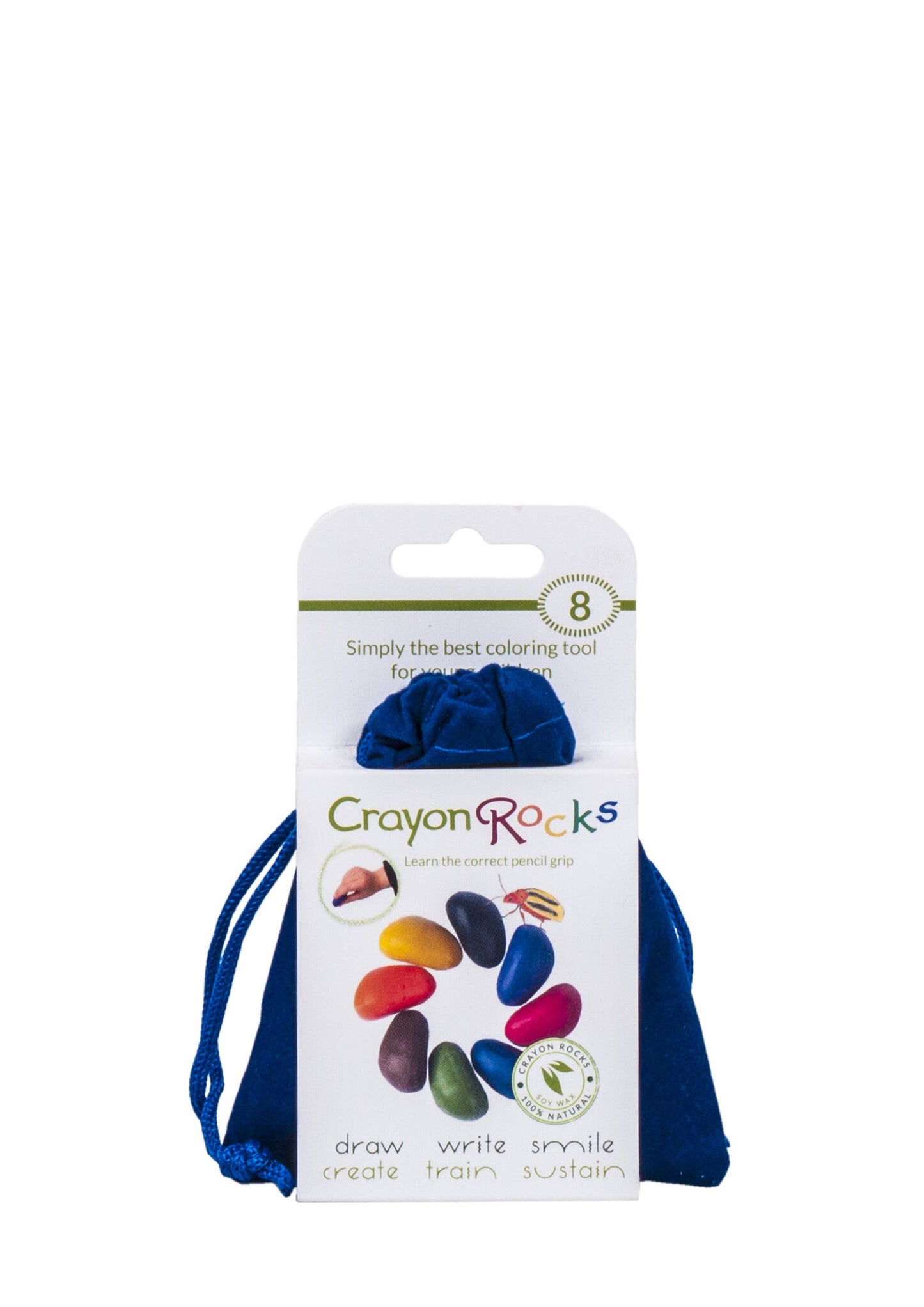 Crayon Rocks - Crayon Rocks 8 stuks in Blauwe Zakje - Playlaan