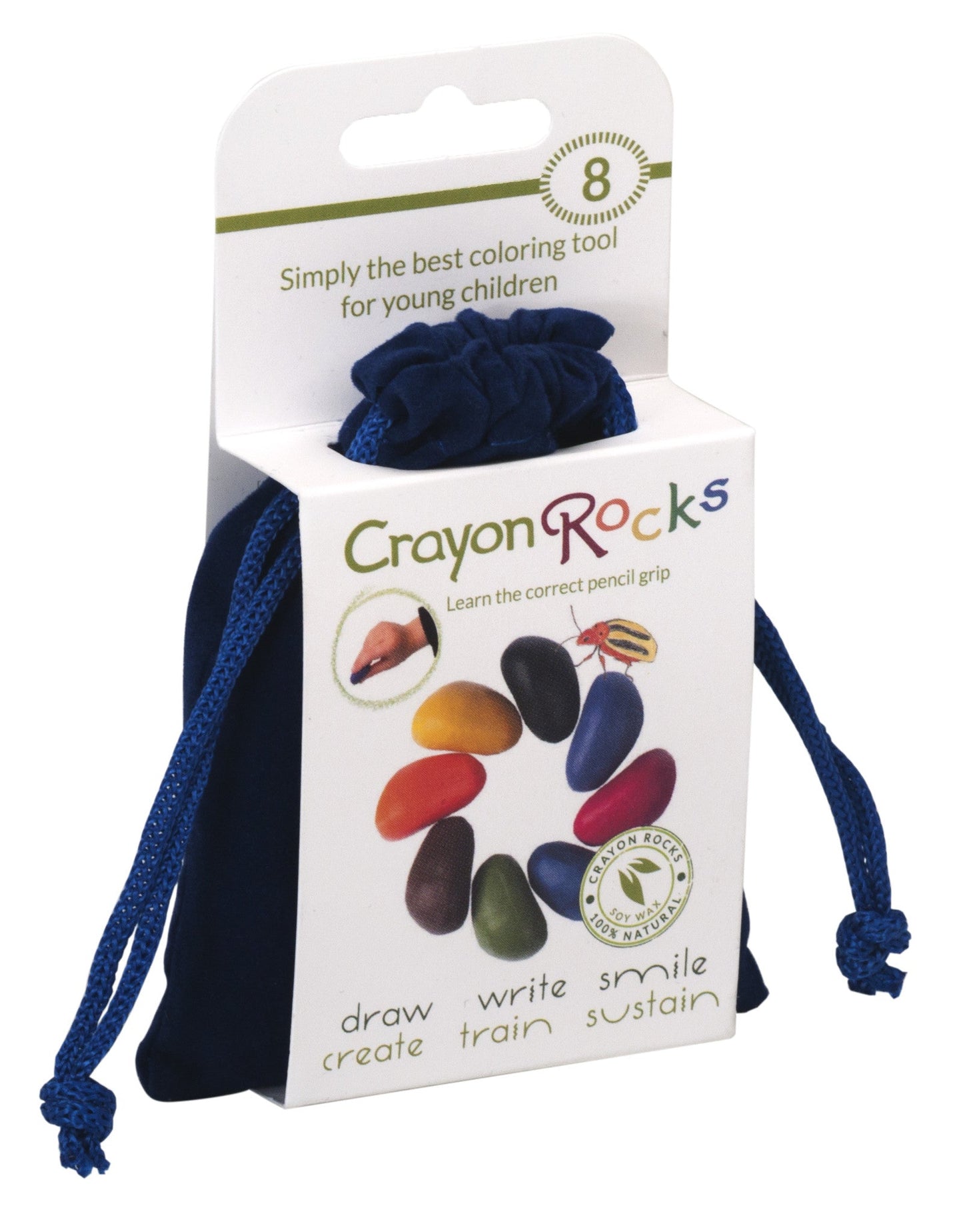 Crayon Rocks - Crayon Rocks 8 stuks in Blauwe Zakje - Playlaan