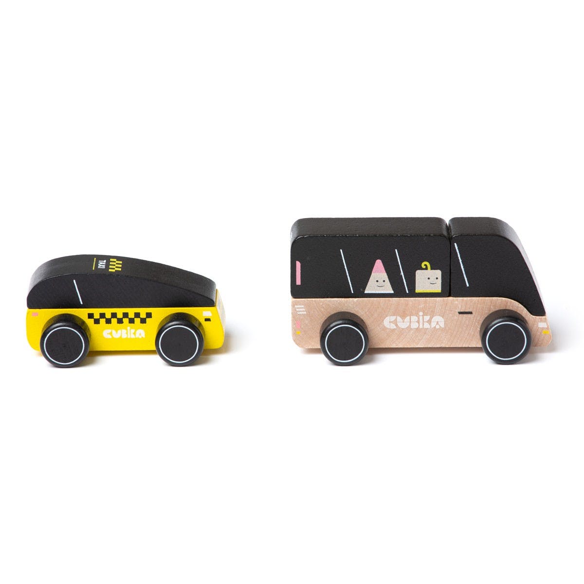 Cubika - Wooden set "City transport" - Playlaan