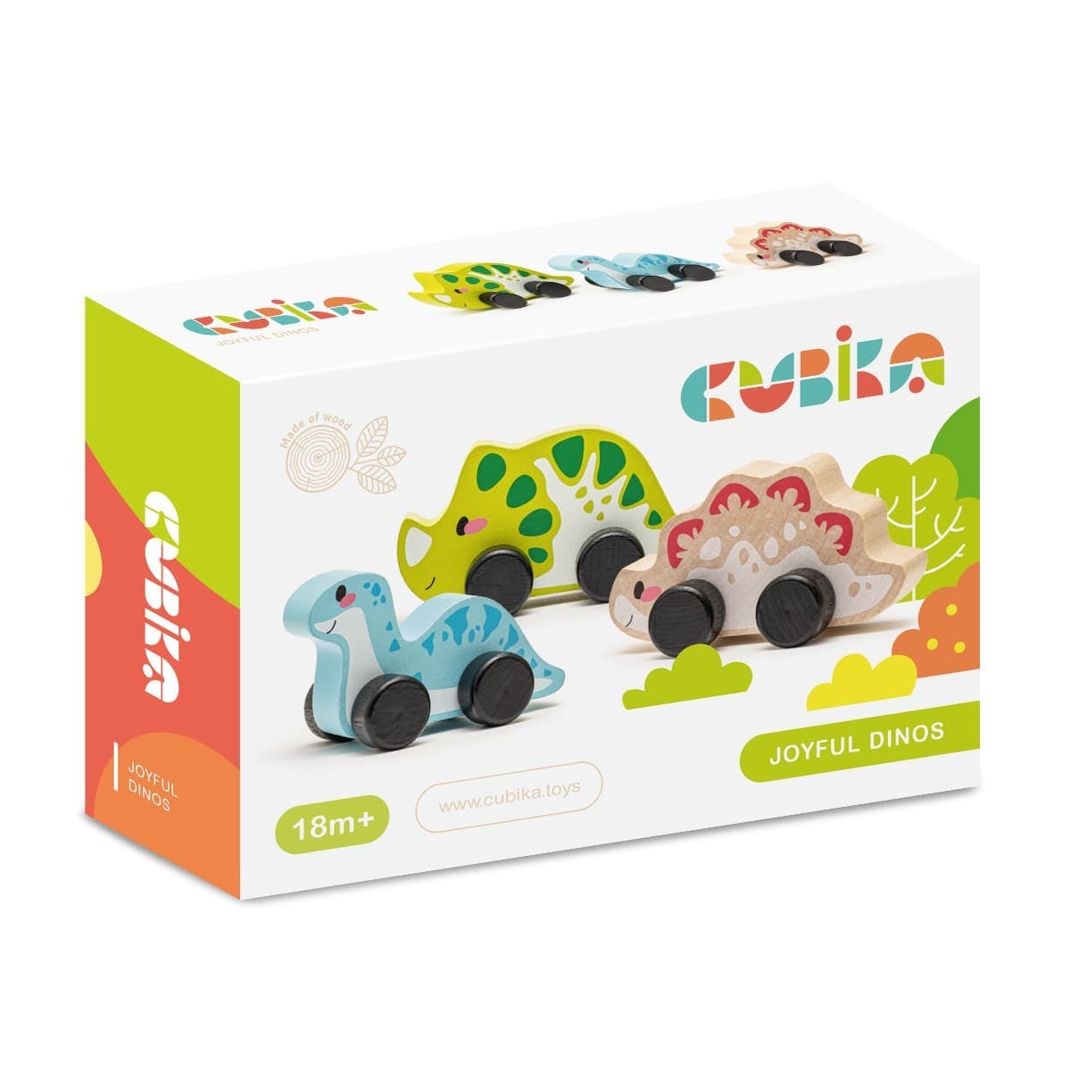 Cubika - Wooden toy set "Joyful dinos" - Playlaan