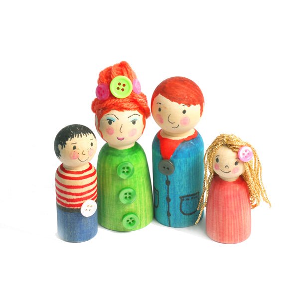 Eduplay - Houten poppetjes Familie set van 8 - Playlaan