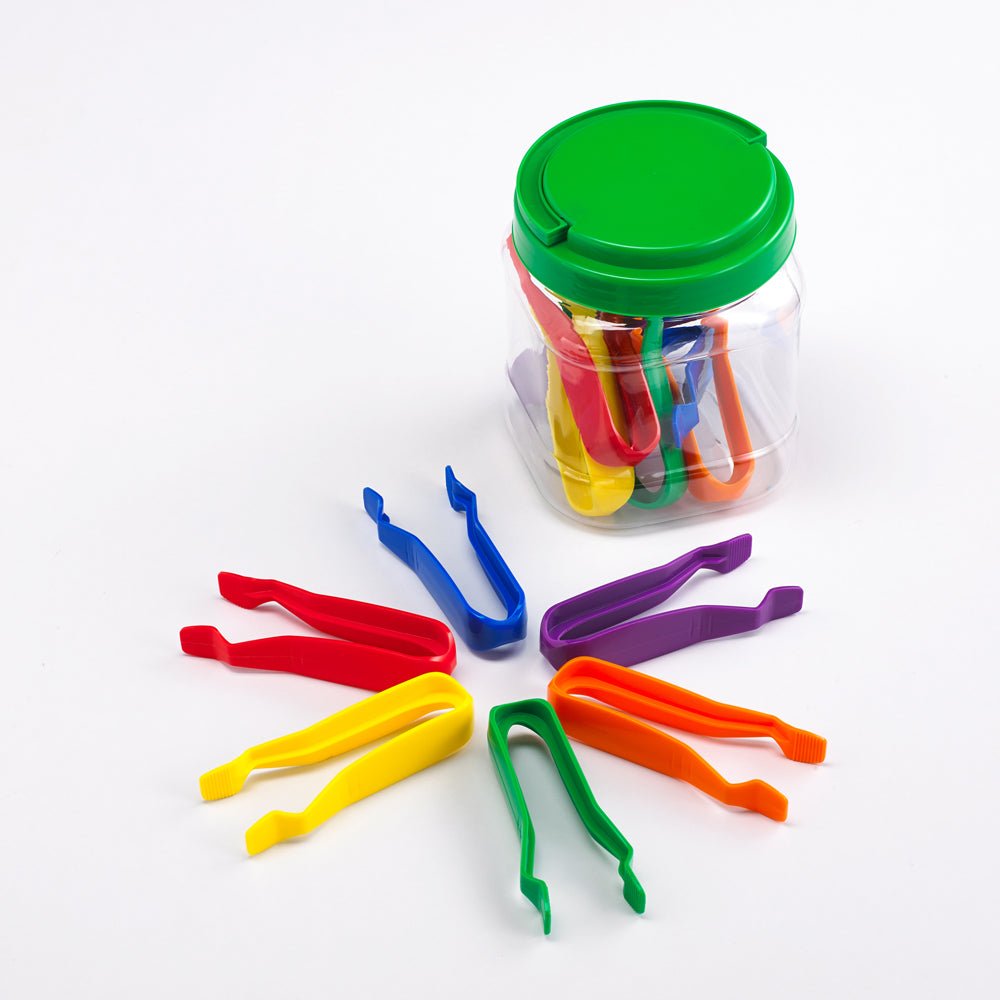 Edx Education - Jumbo Tweezers set van 12, in Jar - Playlaan
