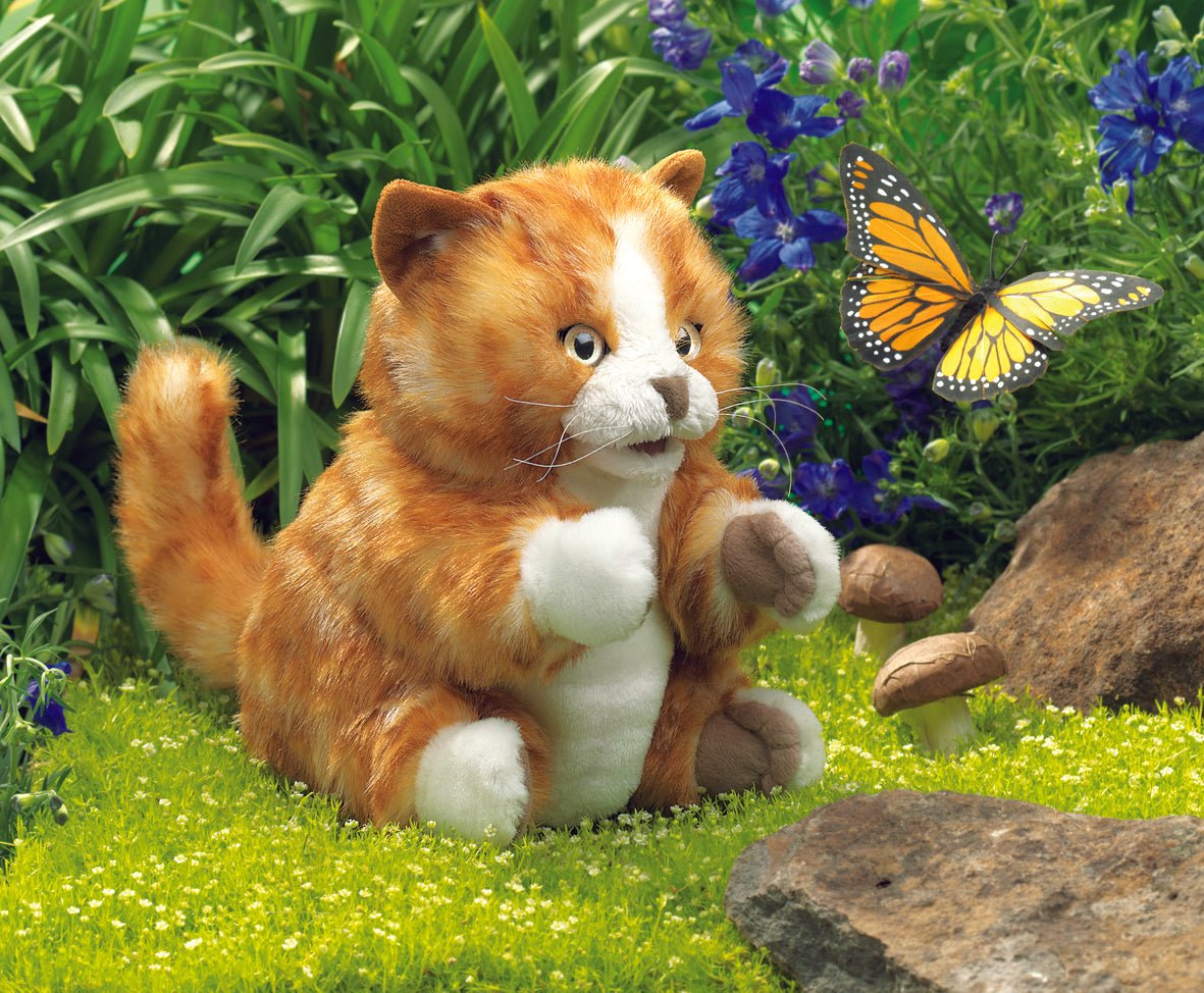 Folkmanis - Handpop - Oranje Tabby Katje - Playlaan