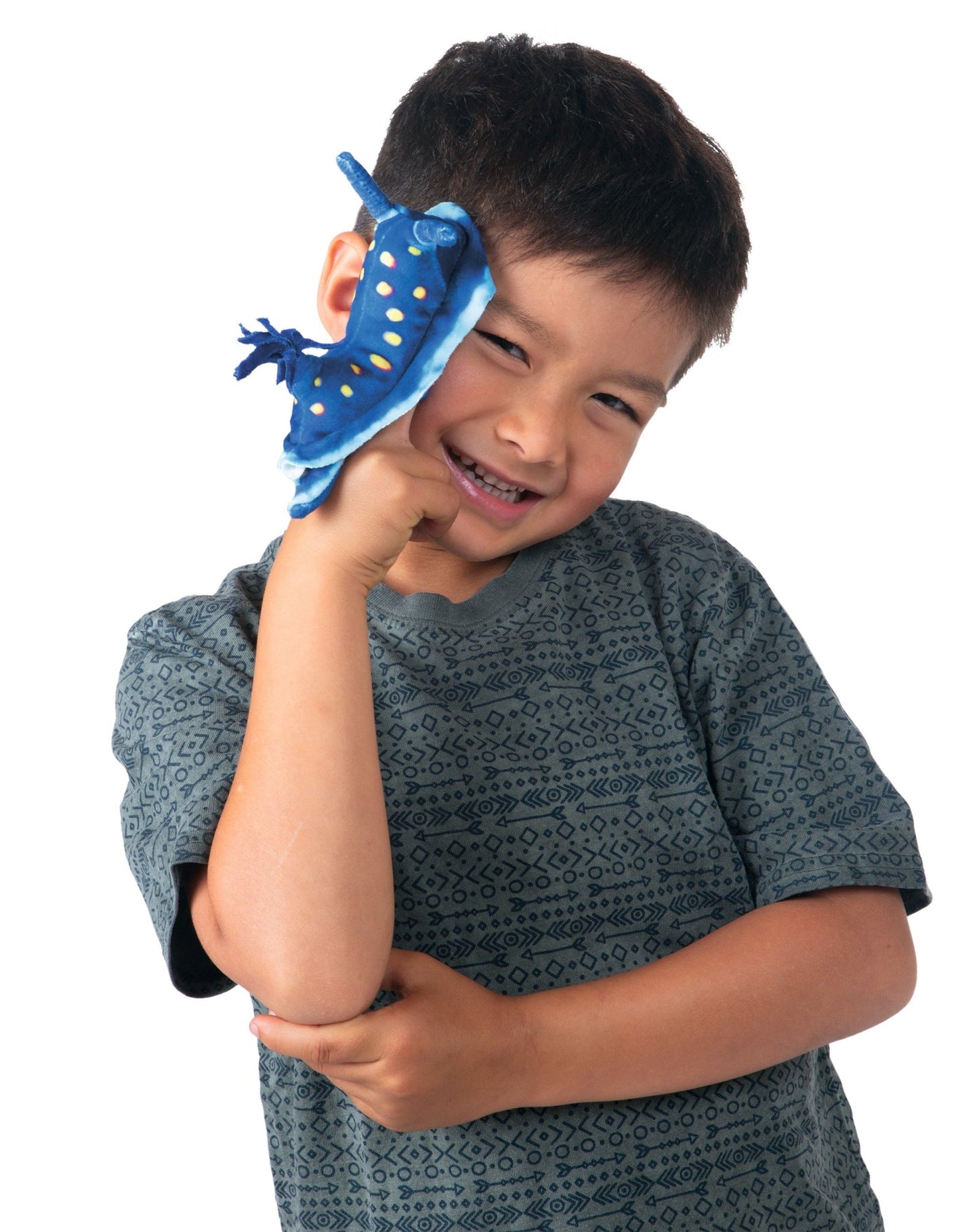 Folkmanis - Vinger poppetje - Mini blauw Nudibranch - Playlaan