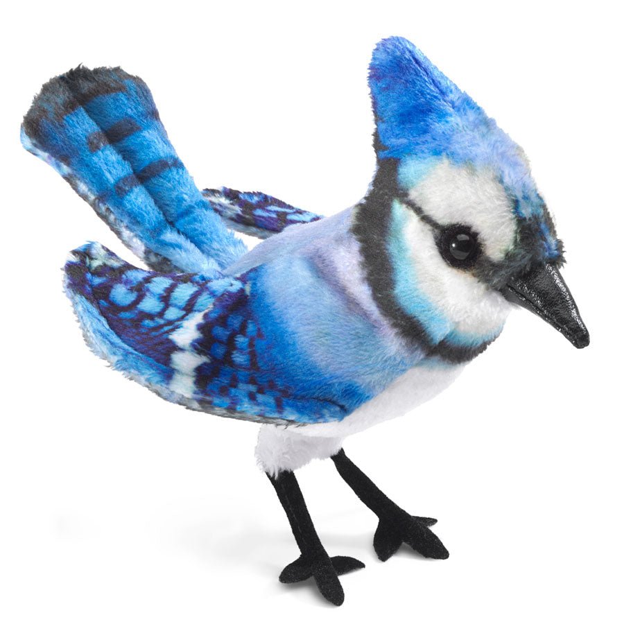 Folkmanis - Vinger poppetje - Mini Blue Jay - Playlaan
