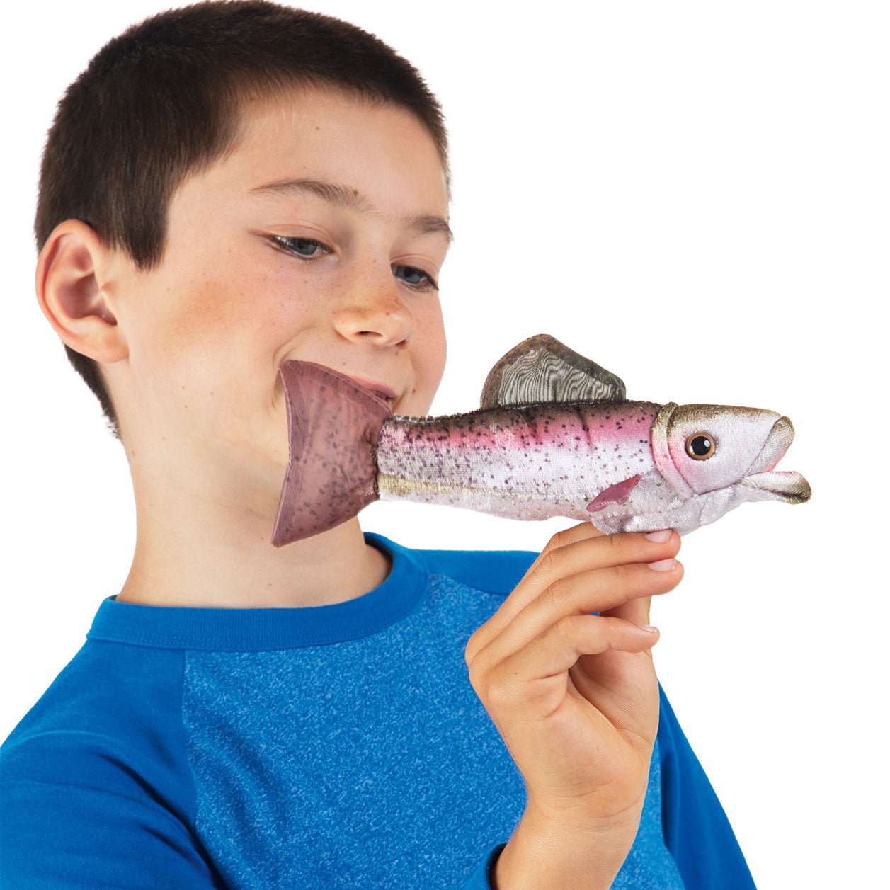 Folkmanis - Vinger poppetje - Mini Rainbow Trout - Playlaan