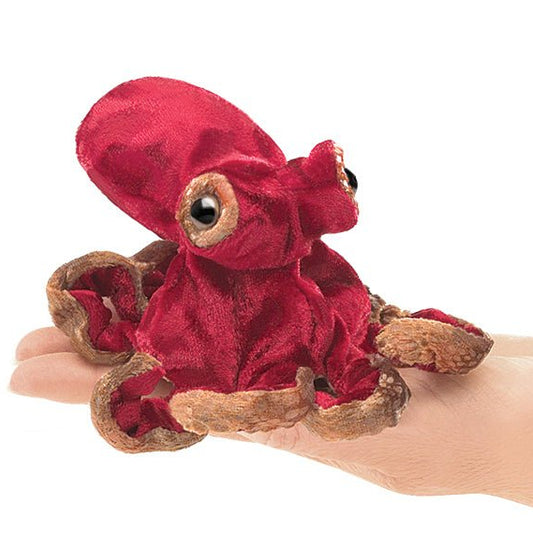 Folkmanis - Vinger poppetje - Mini Rode Octopus - Playlaan