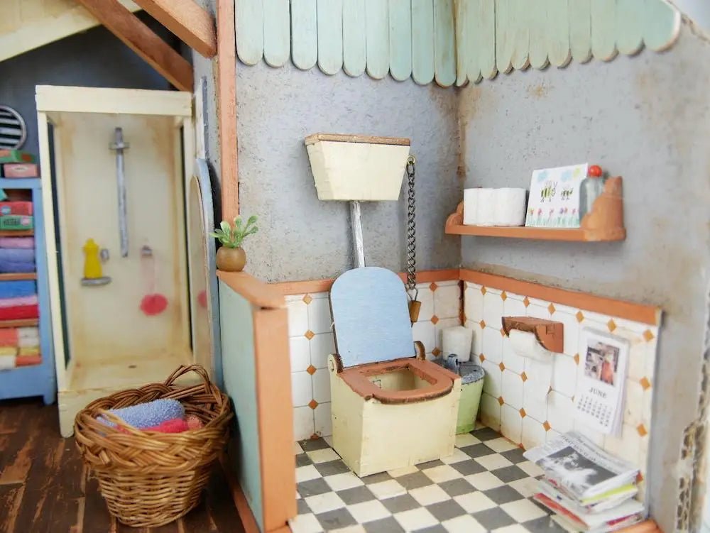 Het Muizenhuis - Kids Diy Dollhouse Furniture Kit - Bathroom (Scale 1:12) - Playlaan