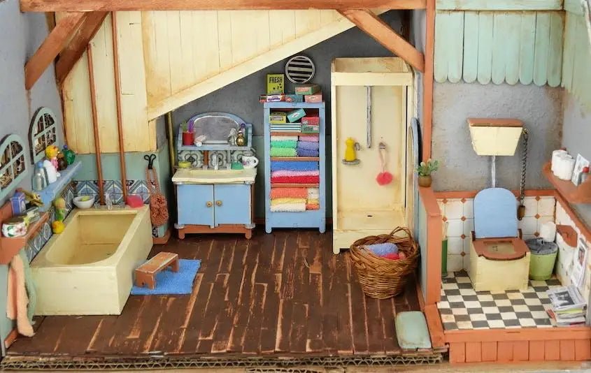 Het Muizenhuis - Kids Diy Dollhouse Furniture Kit - Bathroom (Scale 1:12) - Playlaan