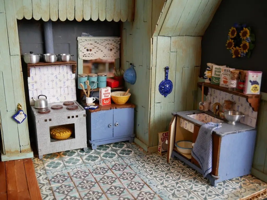 Het Muizenhuis - Kids Diy Dollhouse Furniture Kit - Kitchen (Scale 1:12) - Playlaan