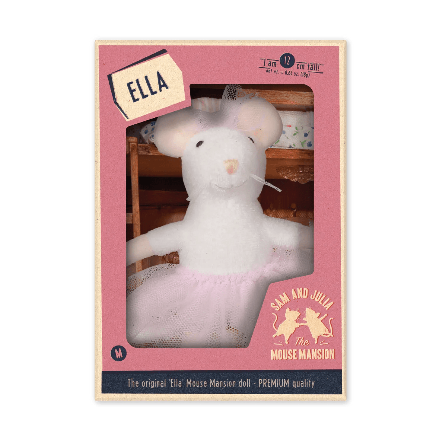 Het Muizenhuis - Kids Plush Toy - Mouse Ella (12Cm) - Playlaan