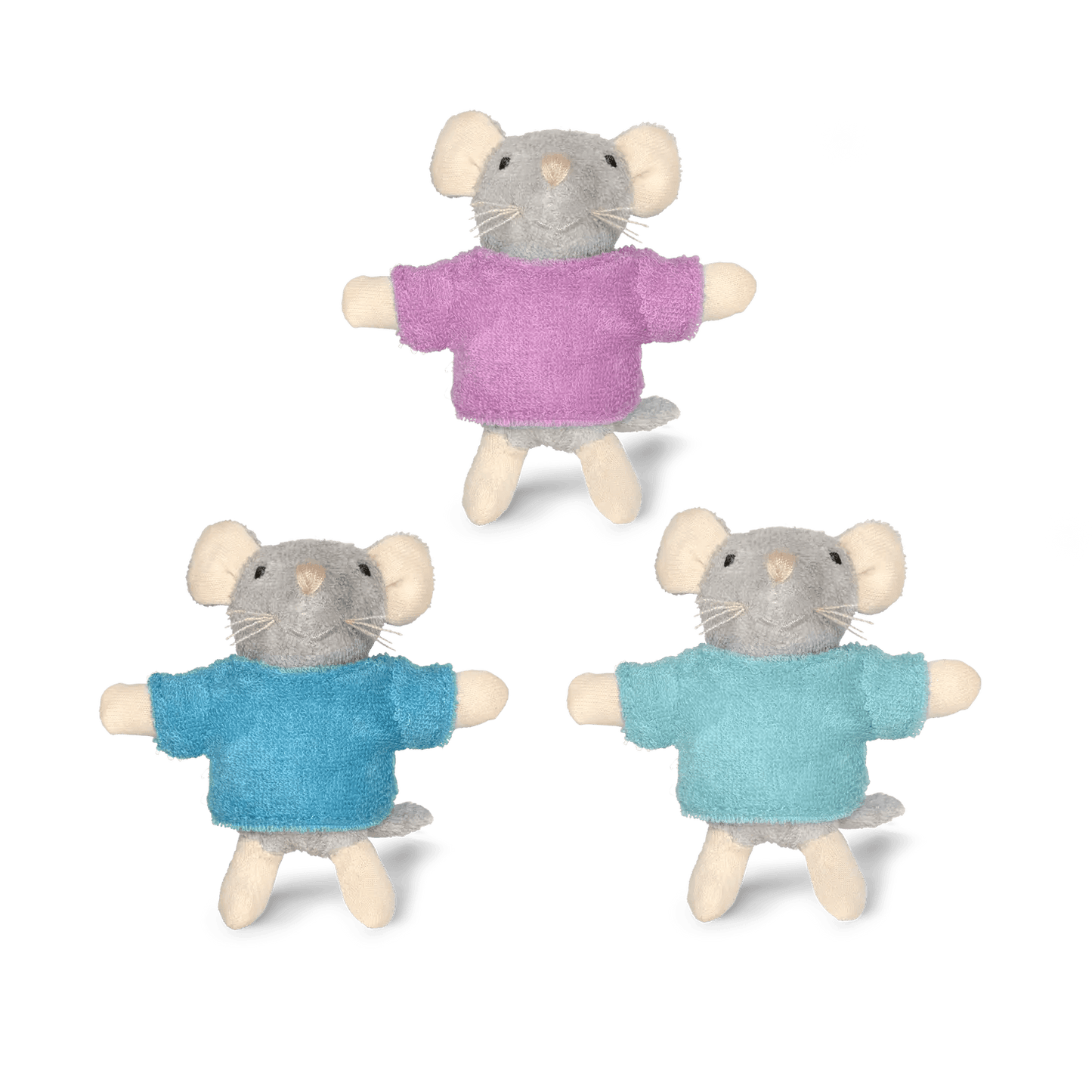 Het Muizenhuis - Kids Plush Toy - Mouse Triplets (8Cm) - Playlaan