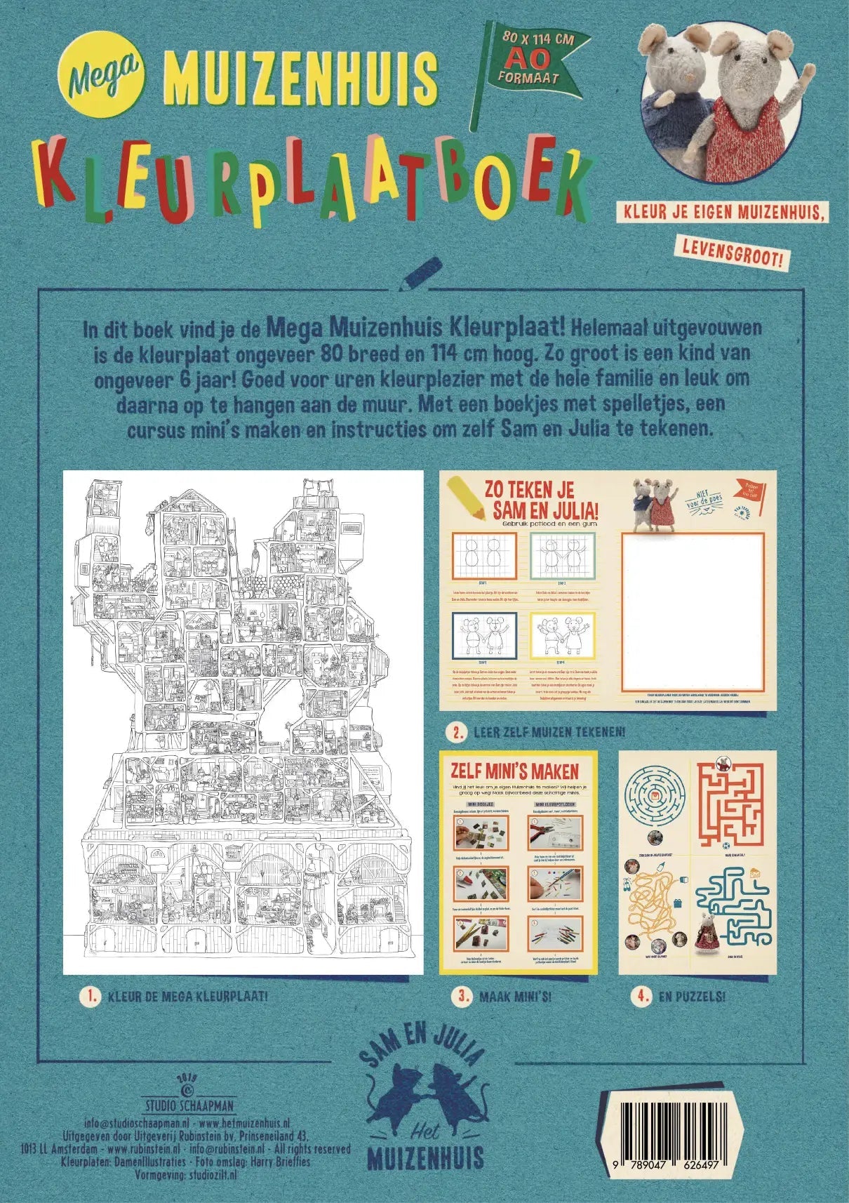 Het Muizenhuis - Mega Muizenhuis Kleurplaatboek - Playlaan