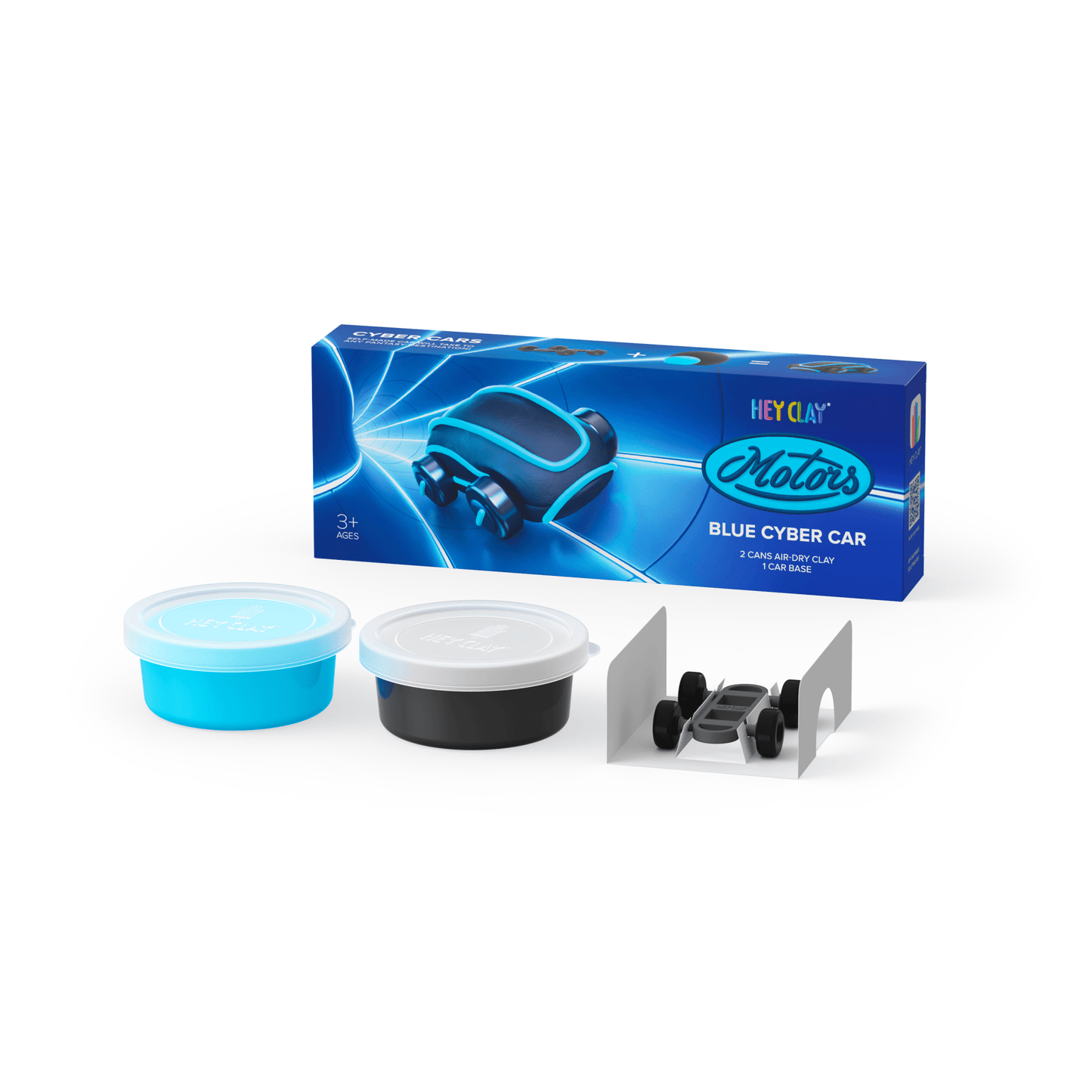 Hey Clay - Cyber Car Blauw - 2 cans - Playlaan