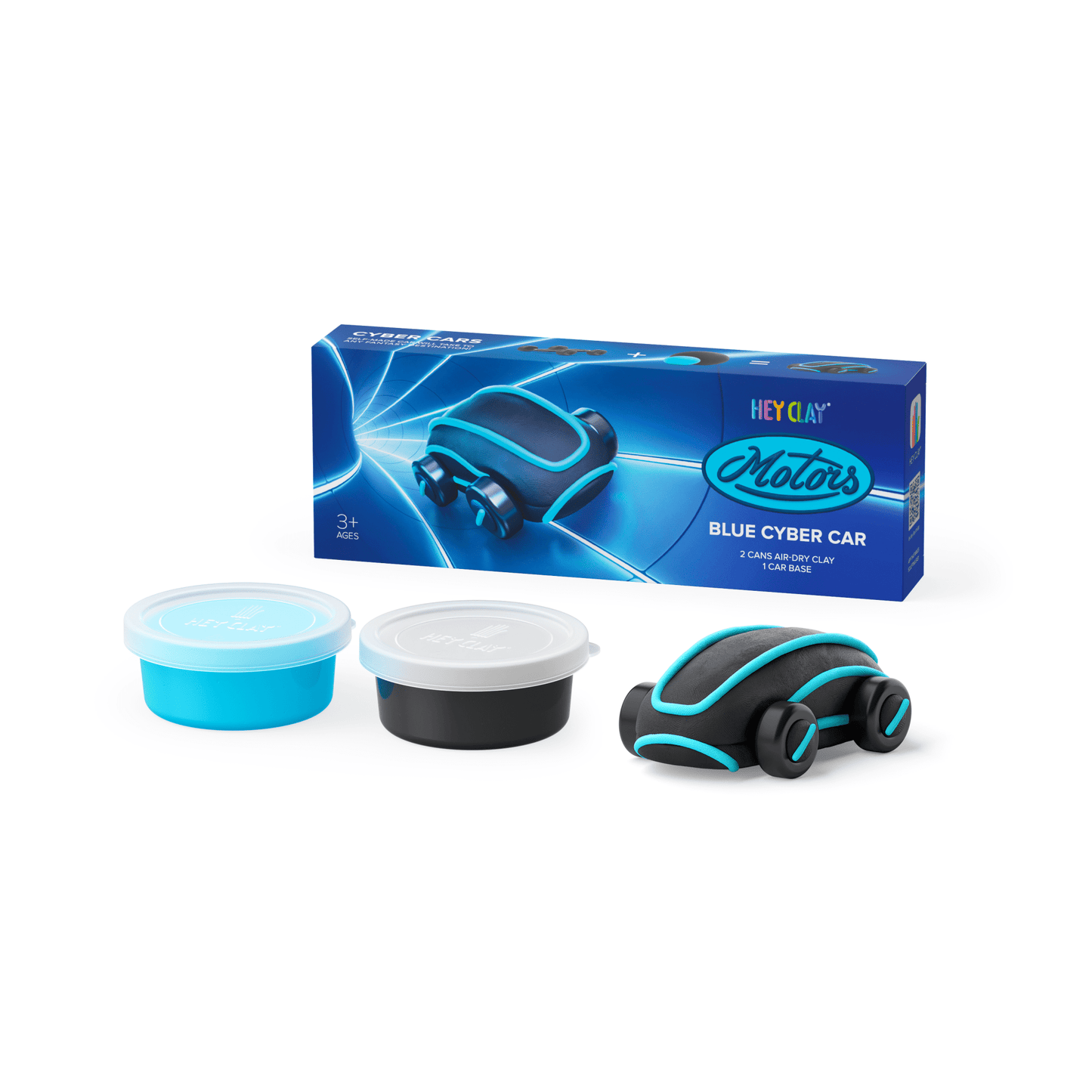 Hey Clay - Cyber Car Blauw - 2 cans - Playlaan