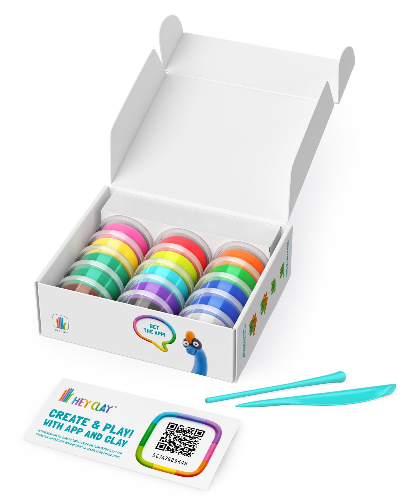 Hey Clay - Dinos Boetseerklei speelset - 15 potjes - Playlaan