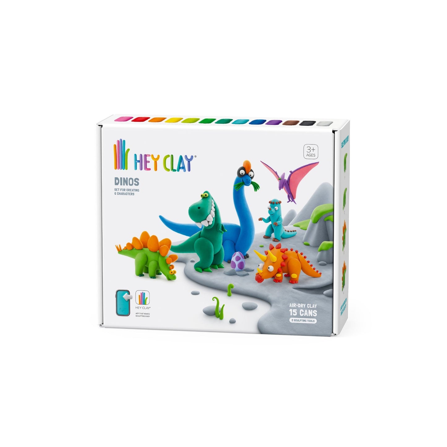 Hey Clay - Dinos Boetseerklei speelset - 15 potjes - Playlaan