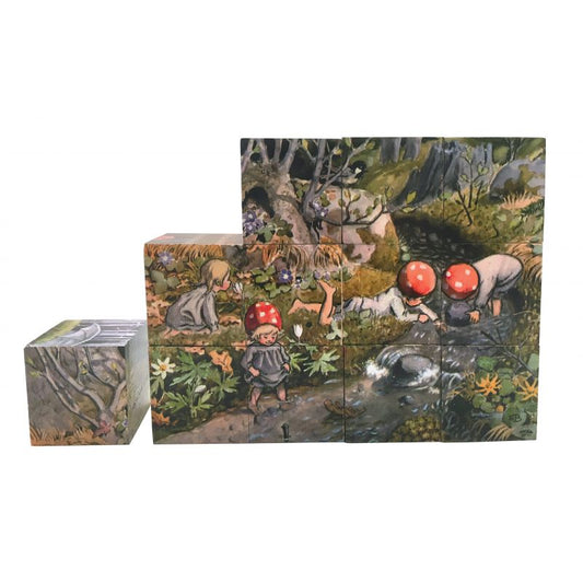 Hjelm Förlag - De Kabouterkinderen Elsa Beskow - Kubus puzzels - Playlaan