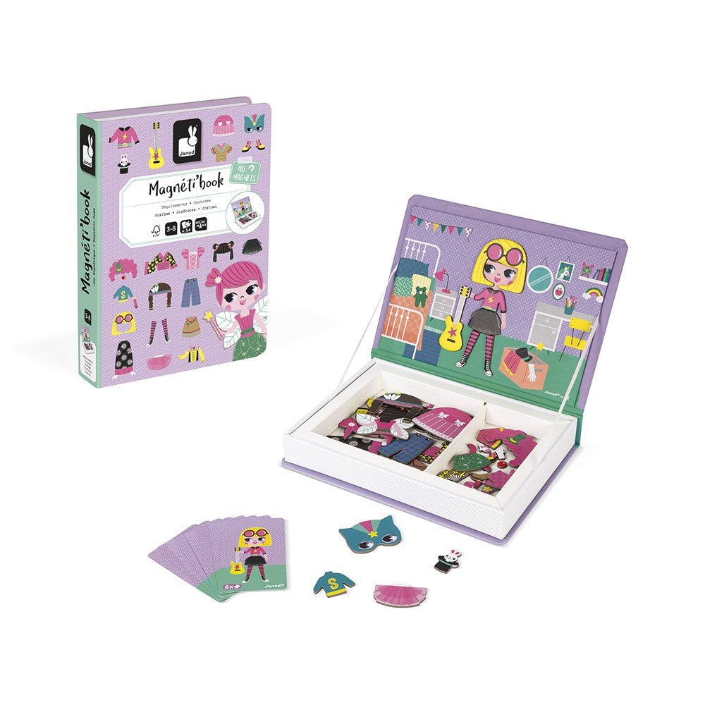Janod - Magneetboek Verkleedfeest Meisjes - Playlaan