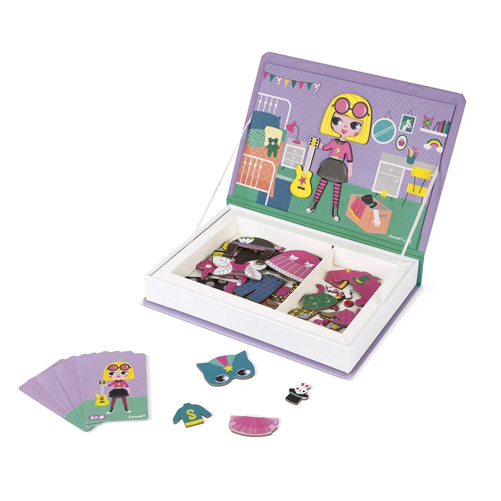 Janod - Magneetboek Verkleedfeest Meisjes - Playlaan