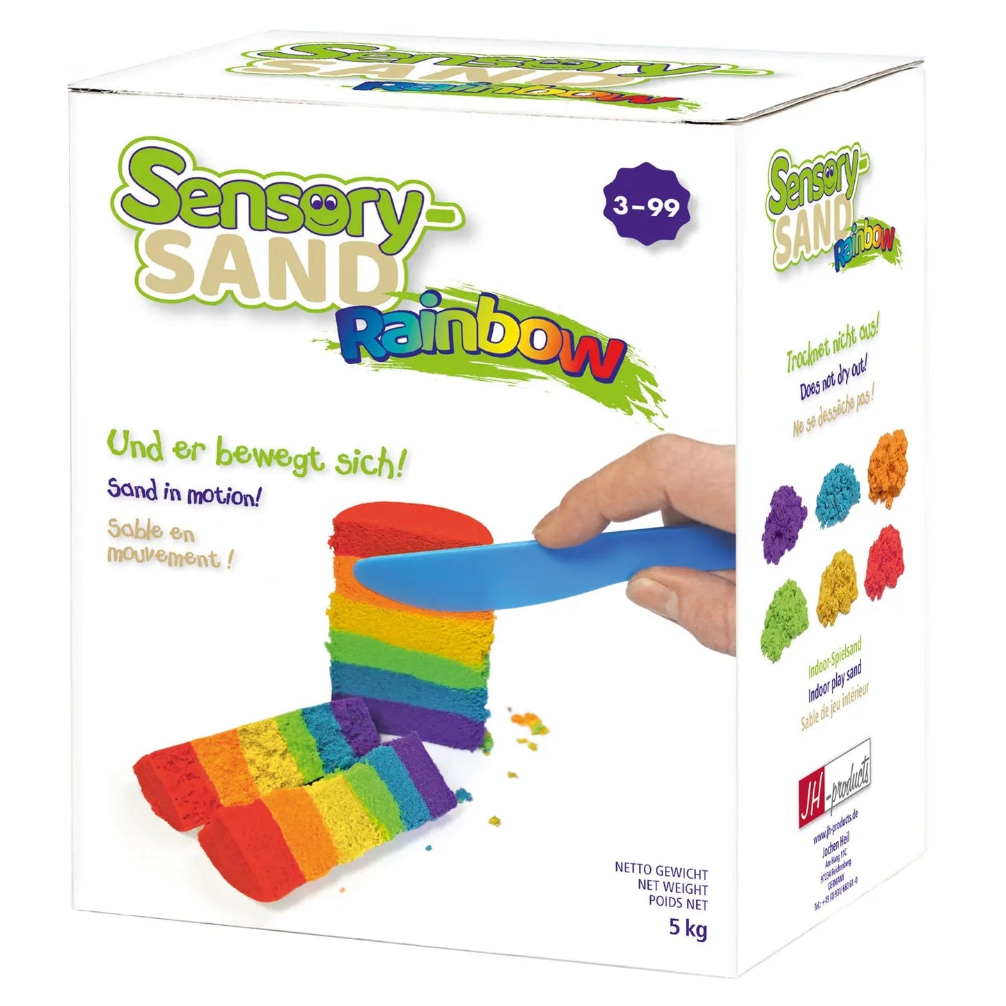 JH-Products - Sensory Sand Rainbow 5 kg - Kinetisch Zand - Playlaan
