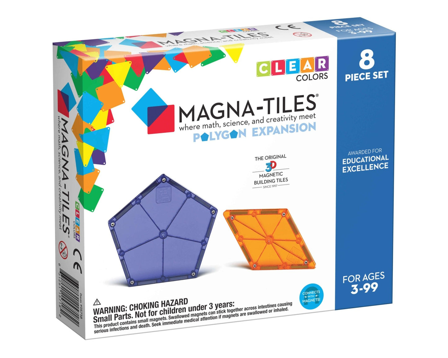 Magna-Tiles - Magnetische Tegels Polygons 8 Piece Expansion Set - Playlaan