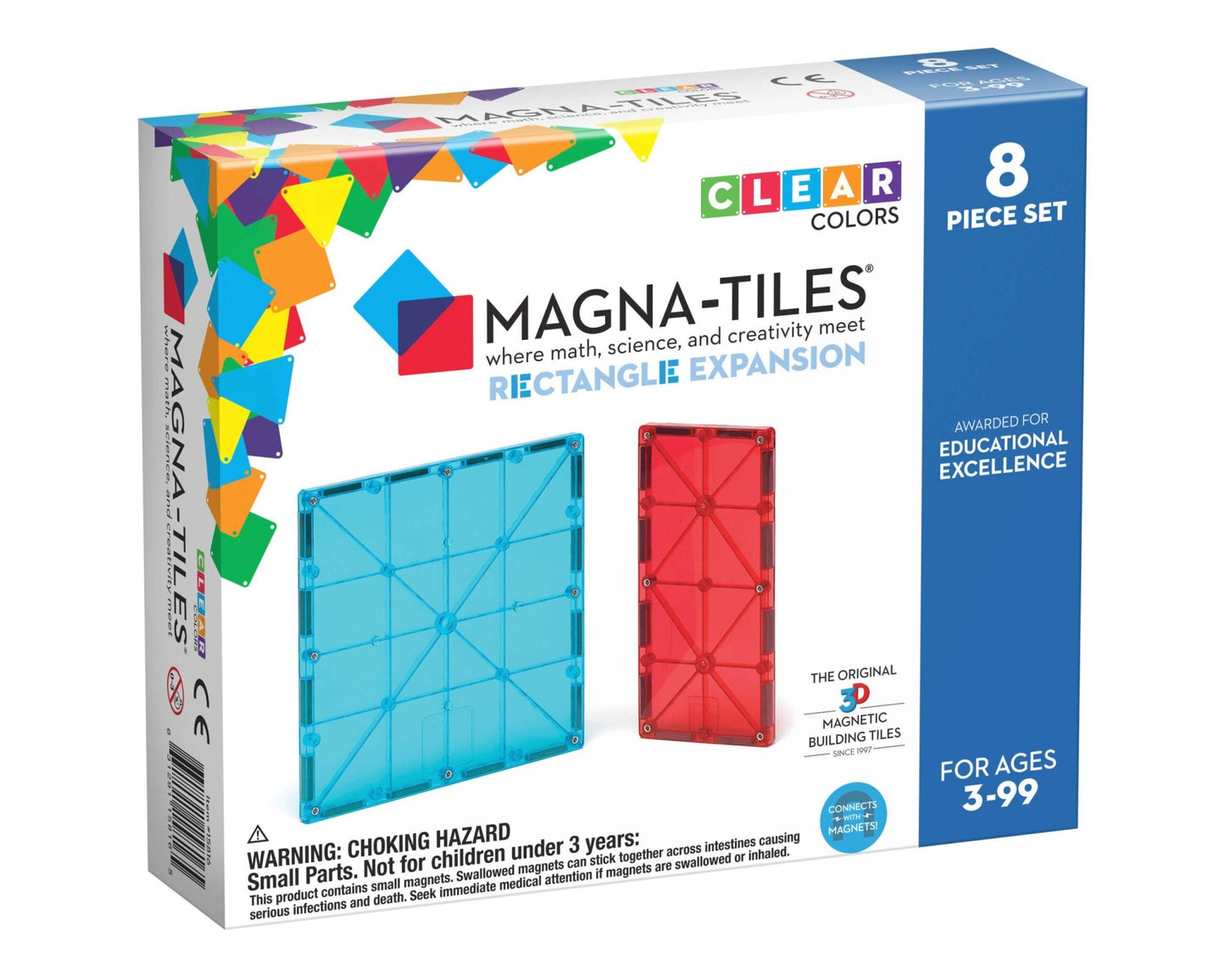 Magna-Tiles - Magnetische Tegels Rectangles 8 piece Expansion Set - Playlaan