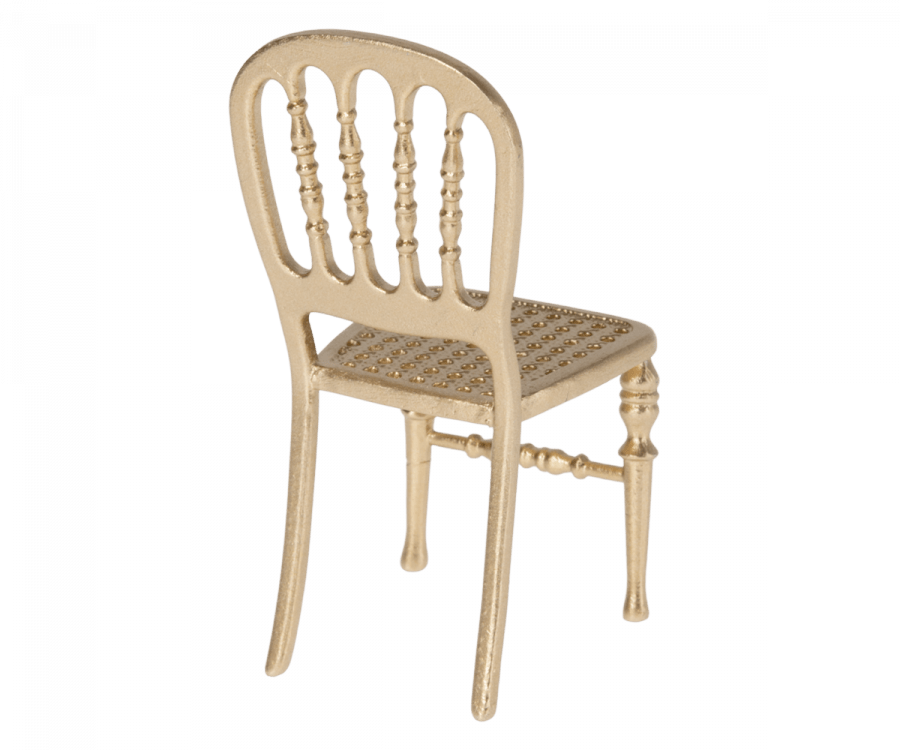 Maileg - Chair, Mouse - Gold - Playlaan