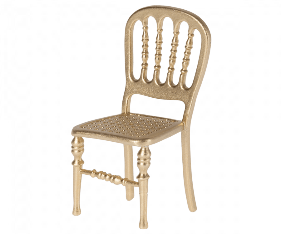 Maileg - Chair, Mouse - Gold - Playlaan