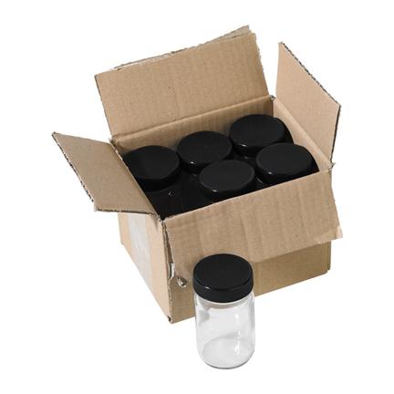 Mercurius - Glazen Potje met Deksel voor Verf 100 ml - 6 stuks - Playlaan