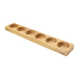 Mercurius - Houten houder voor 6 schaaltjes zonder deksel - Playlaan