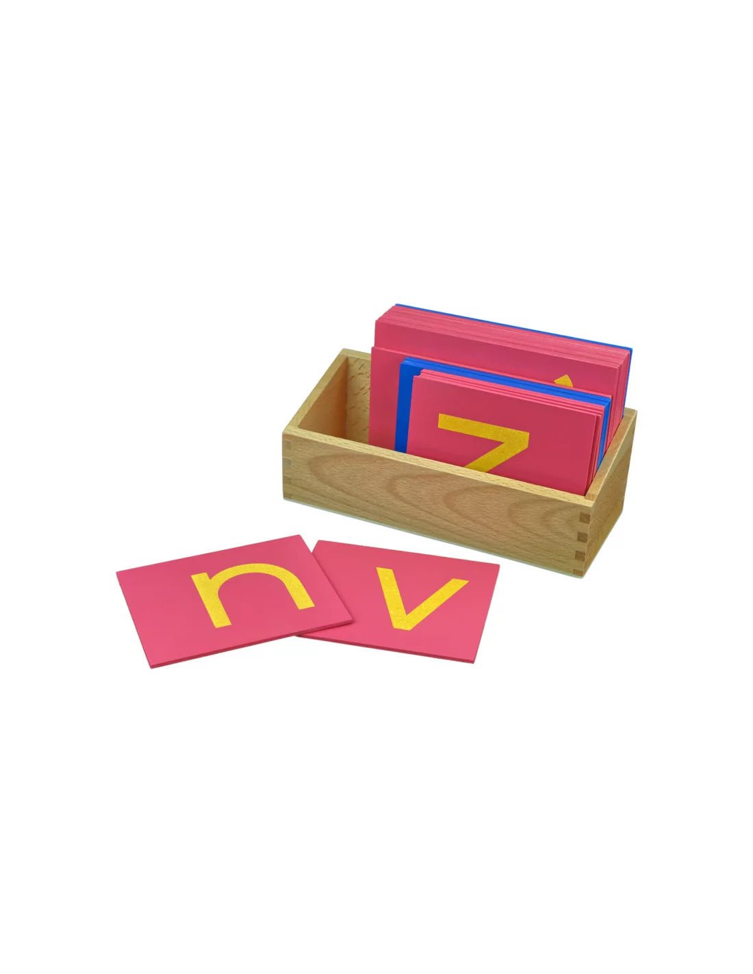 Moyo Montessori - Schuurpapieren letters met kistje - blokschrift - Playlaan