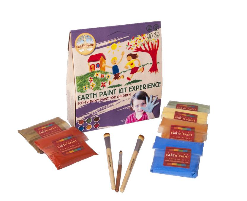 Natural Earth Paint - Earth Paint Kinderverf Ontddekingsset groot 6 kleuren - 2L - Playlaan