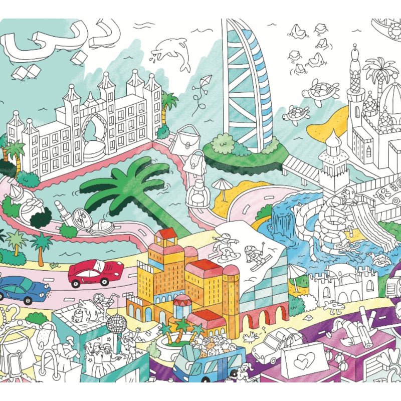 Omy - Coloring poster - Dubai 70 x 100 cm - Playlaan