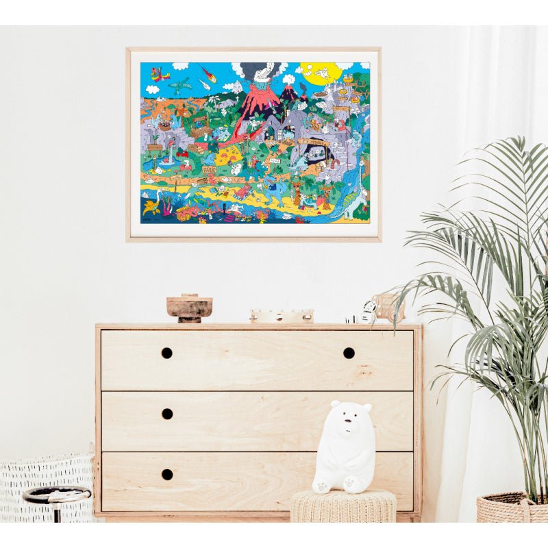 Omy - Dino - Stickers poster 70 x 100 cm - Playlaan