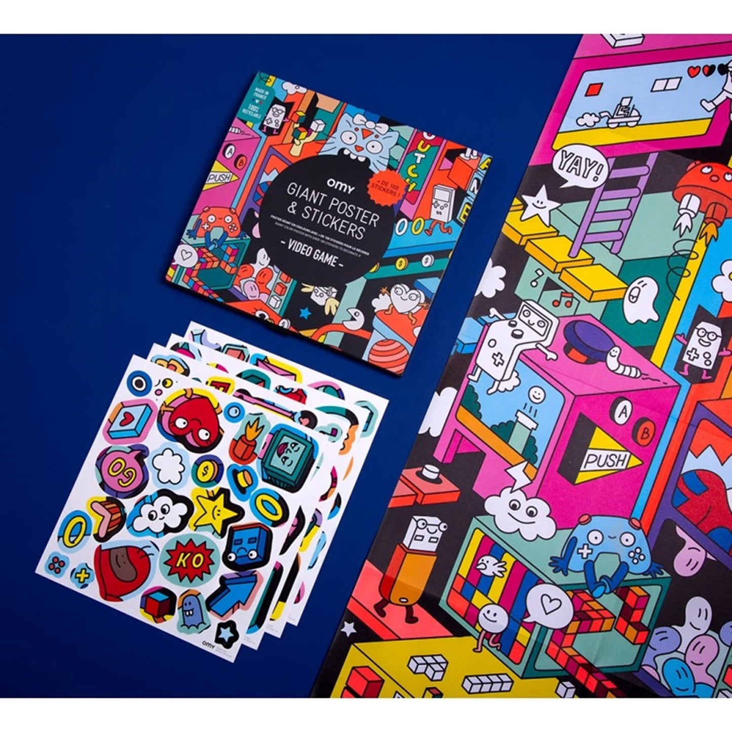 Omy - Video game - Giant poster and stickers 70 x 100 cm - Playlaan