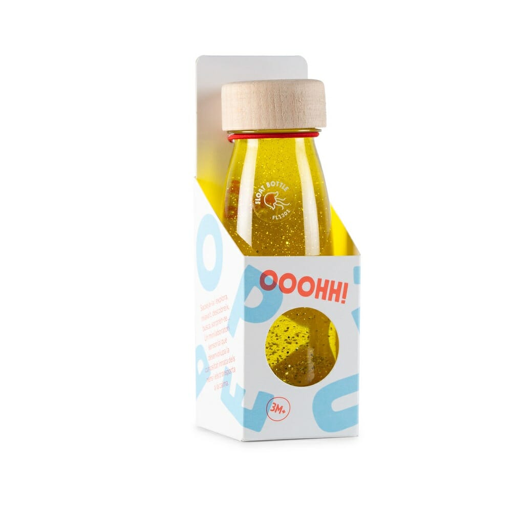 Petit Boum - Sensorische fles Float Geel - Playlaan